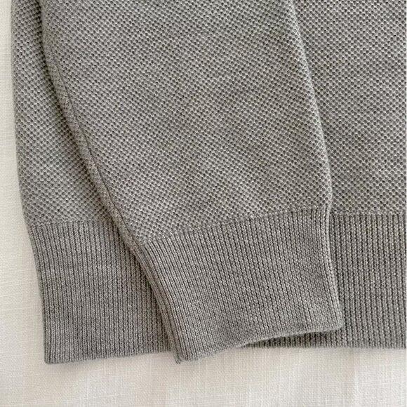 Ralph Lauren Purple Label Piqué Knit Wool Cashmere zip Sweater ITALY Large grey - Picture 10 of 10